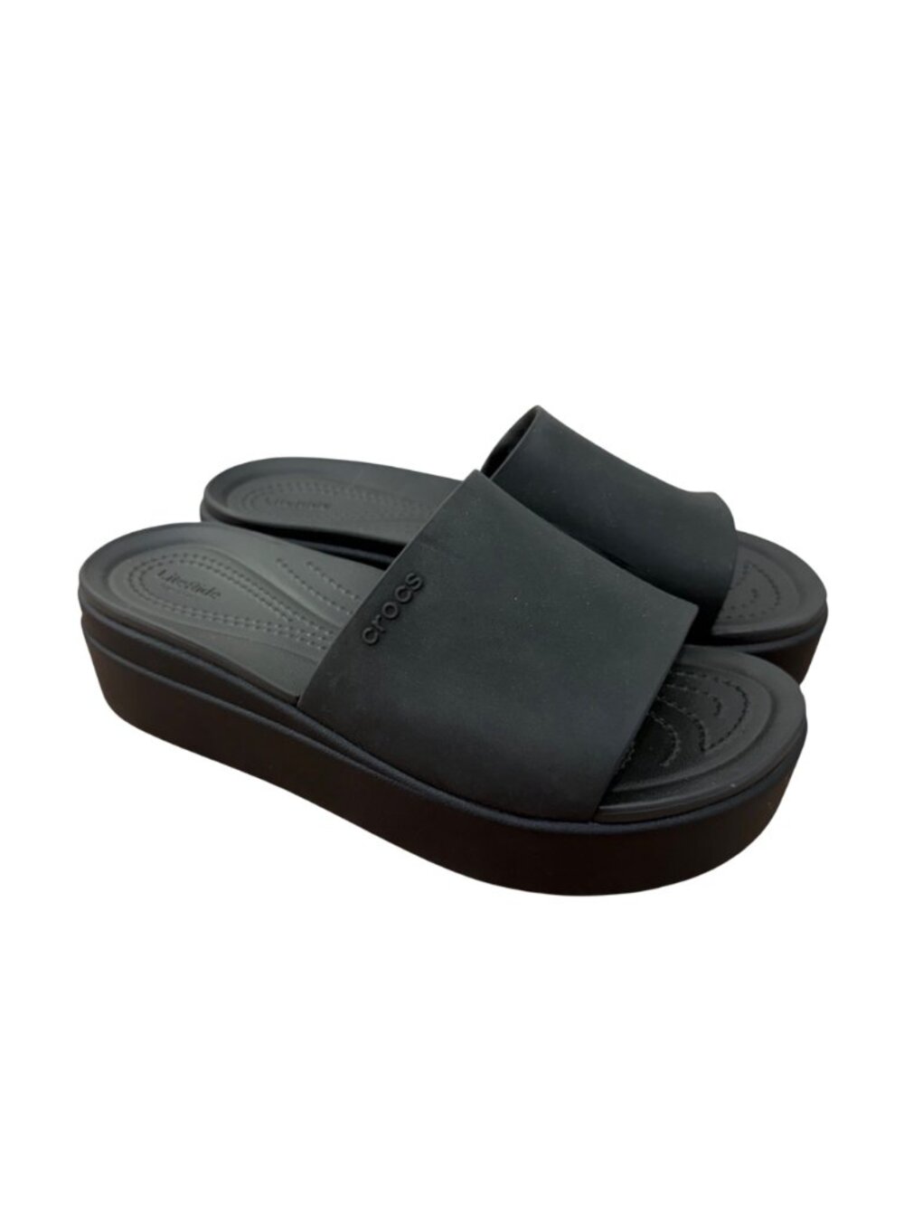 Crocs Womens LiteRide Platform Slides Black W8 Comfort Sandals - Picture 8 of 15